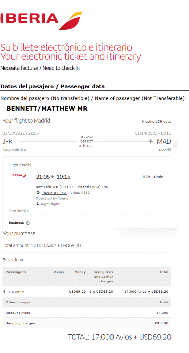 Unprecedented 800 R/T (or 34,000 Amex or Chase Points) Business Class